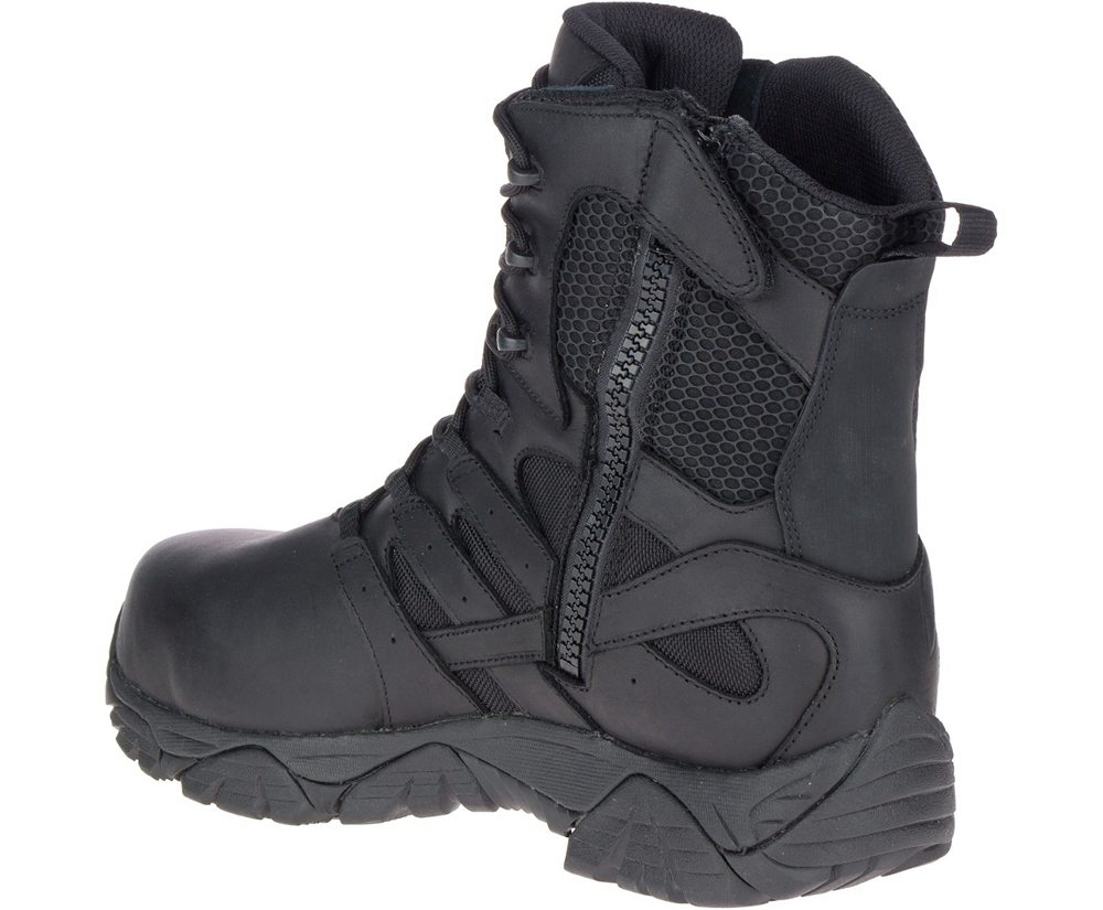 Merrell Boots Black - Moab 2 8\" Tactical Response Waterproof Comp Toe Work - Womens 61CFJKEAN